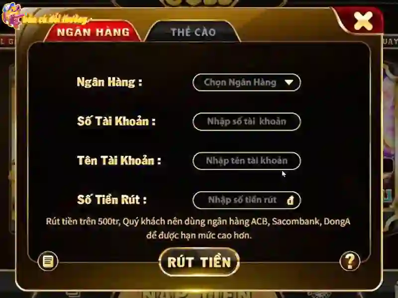 Rút tiền Go88 về tài khoản