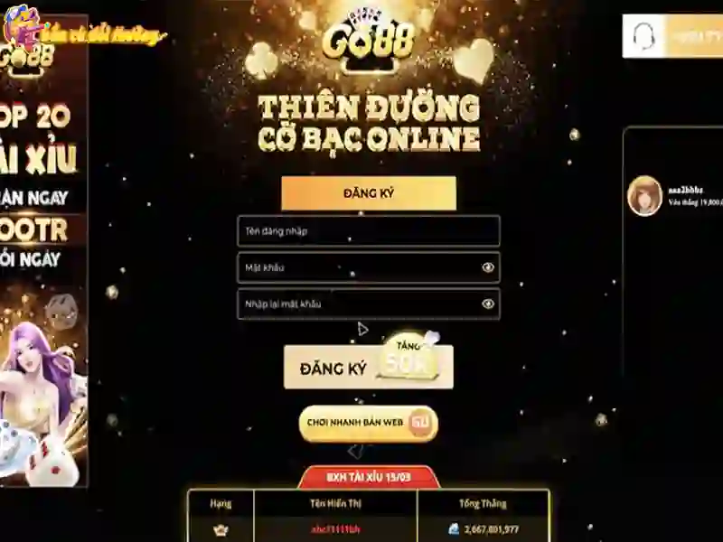 Lập tài khoản Go88 trên trang web trực tuyến