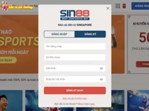 Hướng dẫn cách để đăng ký tài khoản Sin88