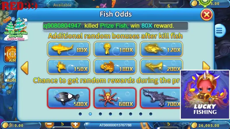 Bắn cá đổi thưởng Lucky Fishing đồ hoạ nổi bật