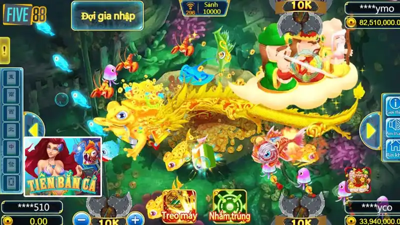 Nhiều vũ khí và sinh vật trong game đổi thưởng Tiên bắn cá 