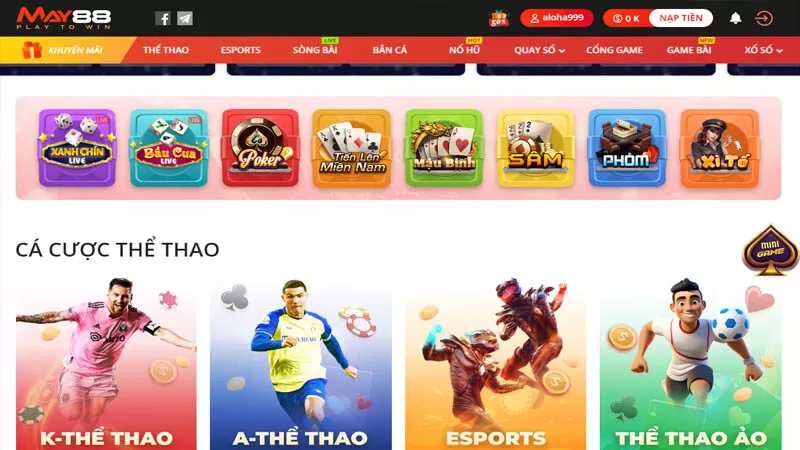 Nhà cái May88 nhiều game hay và bảo mật cao