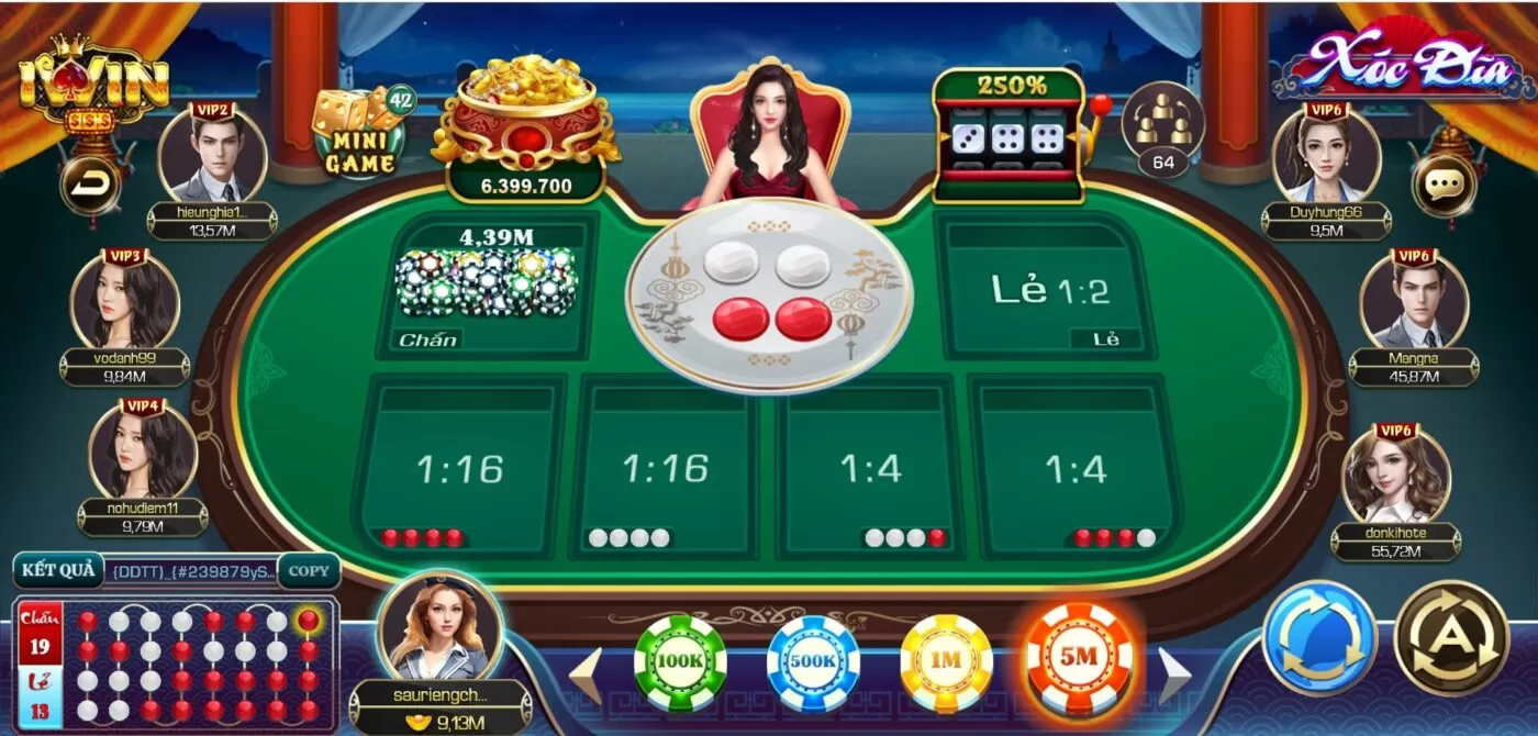 Xóc đĩa và lô đề cổng game Iwin trả thưởng cao