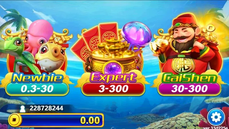 Cai Shen Fishing có 3 sảnh cược để người chơi lựa chọn